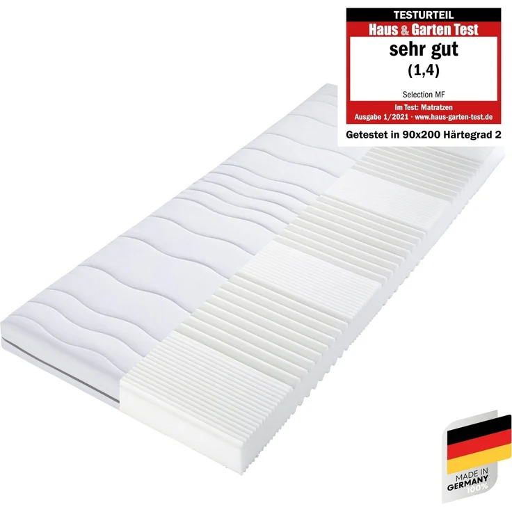 Komfortschaummatratze Matratze Selection MF, Matratze in 90x200 cm und weiteren Größen, Beco, Matratze in zwei Höhen 14 oder 22 cm ! – Bild 1