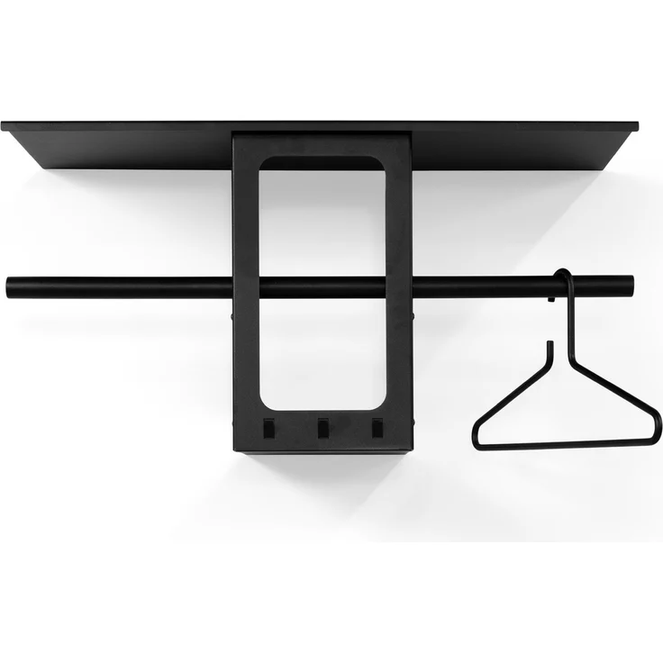 Spinder Design LUNO SMALL 70 Garderobe, Stahl, Modernes Design, Schwarz 70x30x35,5 cm – Bild 2
