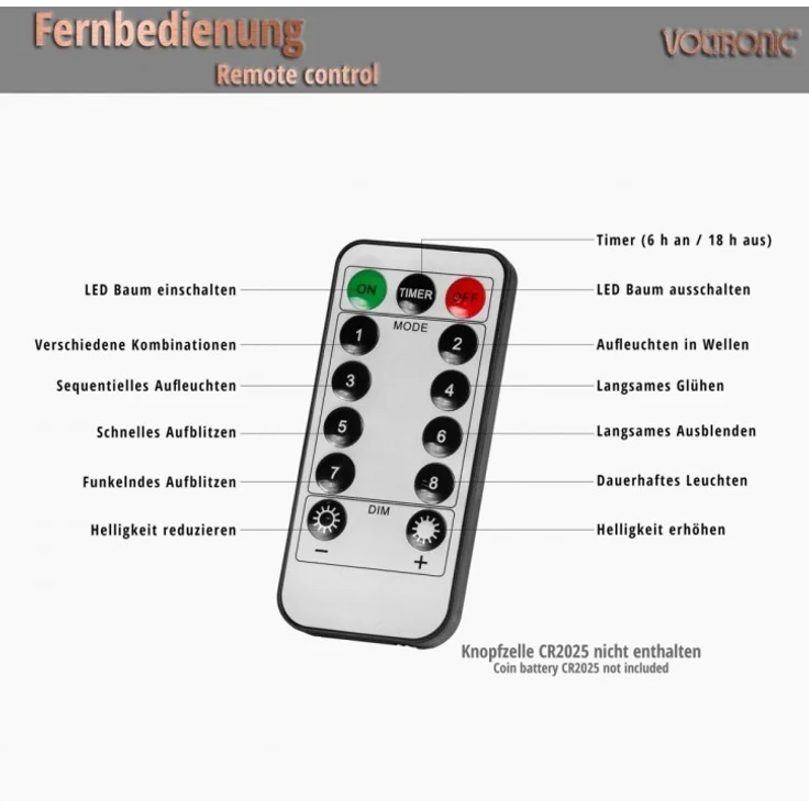 VOLTRONIC Kirschblütenbaum 220 cm mit Beleuchtung und FB – Bild 5