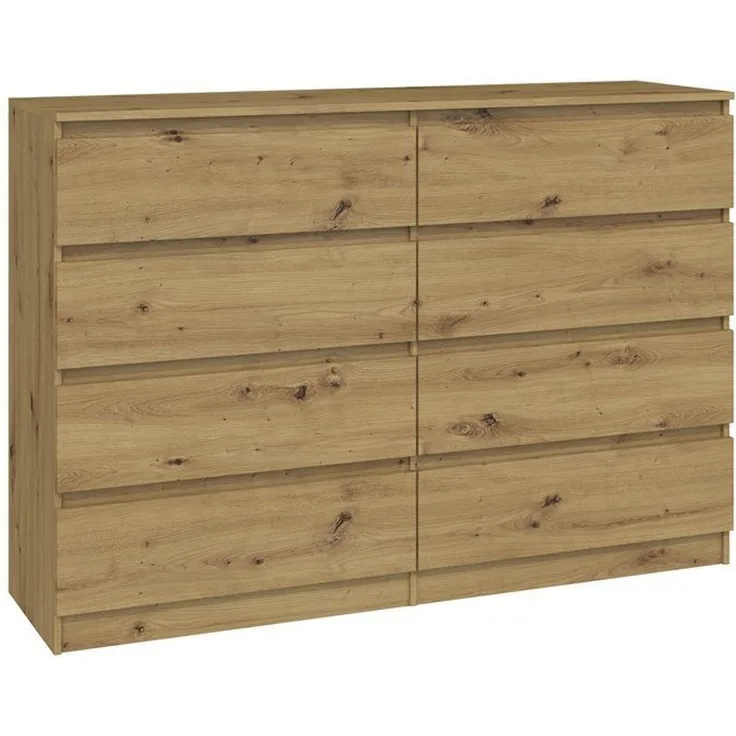 ibonto KOMMODE HANDWERKLICHE EICHE 40x138x97cm (H 97 x T 40 x B 138 cm)