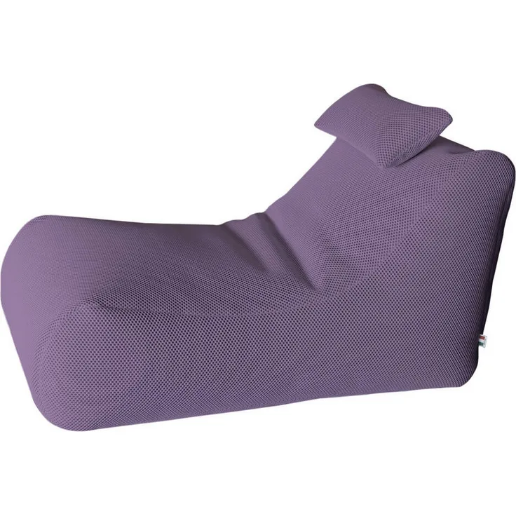 Dmora Pouf Міhck, Mehrzwecksessel, Sitzsack, Hockerhocker, Made in Italy, 70x120 h65 cm, Lila