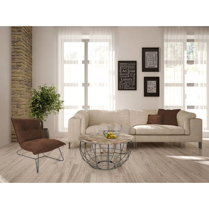 Amagohome Beistelltisch Couchtisch rund ø55/60/65/75cm Beistelltisch Industrie Style Metall Ge – Bild 4