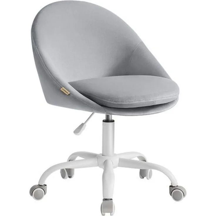 SONGMICS Homeoffice Stuhl, Schminkstuhl aus Samt, Schreibtischstuhl, Schaumstoffpolsterung, höhenverstellbar