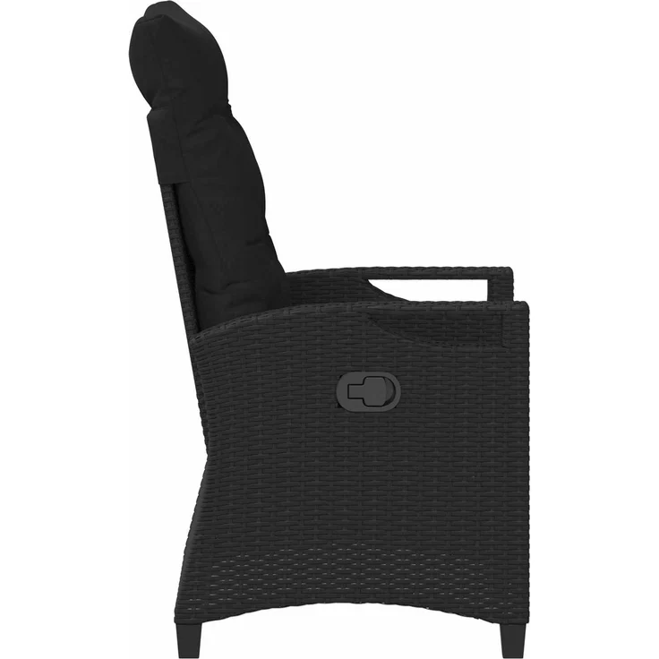 vidaXL Gartenstuhl 2 pcs Schwarz 56 x 64 x 94 cm Stahl und Polyester 42026829 – Bild 6
