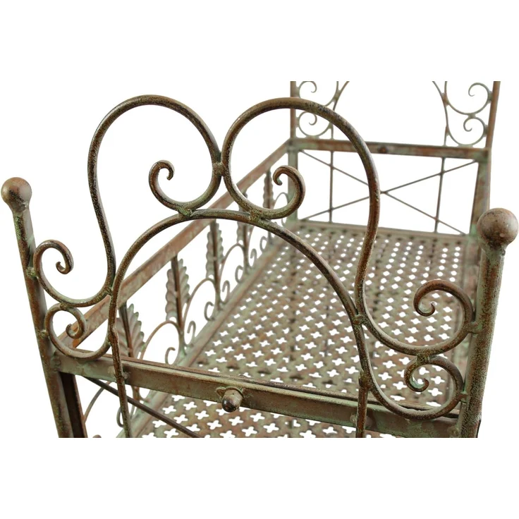 Regal "Antik" Gartenregal Allzweckregal Ablageregal Pflanzregal Metall Regal – Bild 8