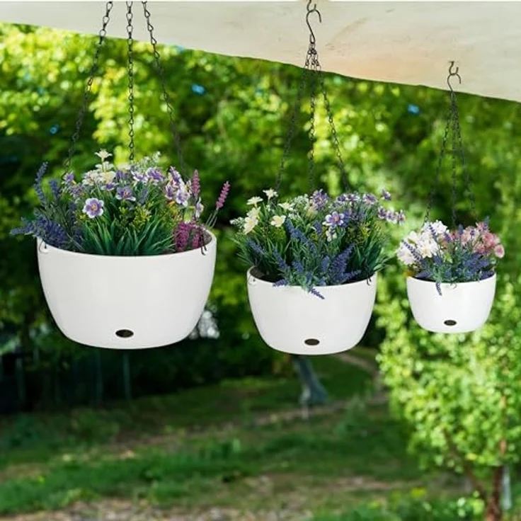 Blumenampeln mit Wasserspeicher 3er Set 10045322 – Bild 5