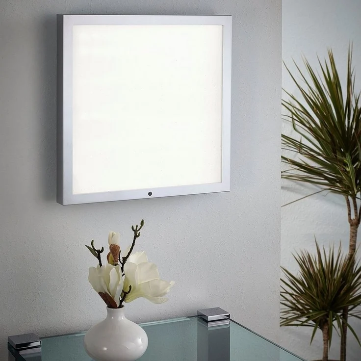 LED SmartHome Deckenleuchte per Fernbedienung und App steuerbar : Mit Glitzereffekt : Chrom-Matt – Bild 2
