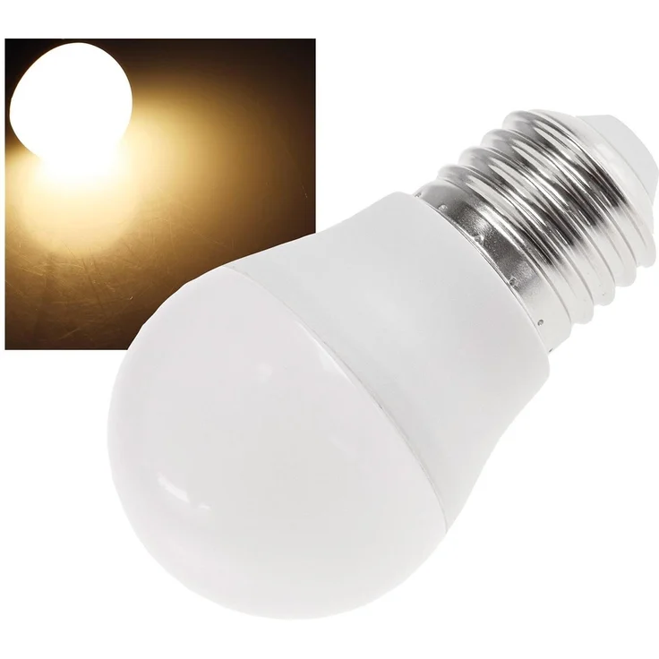 LED Tropfenlampe E27 "T25 SMD" warmweiß 3000k, 270lm, 230V/3W, 45mm – Bild 1