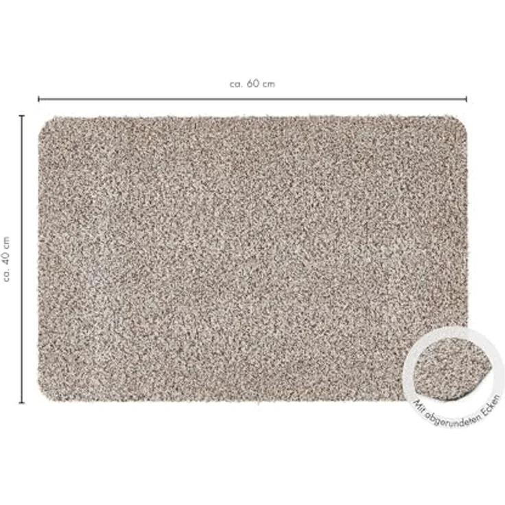 Andiamo Fußmatte Samson, Made in Netherlands, rechteckig, Höhe: 6 mm, Schmutzfangmatte, waschbar, rutschhemmend, auch als 2er Set erhältlich – Bild 2