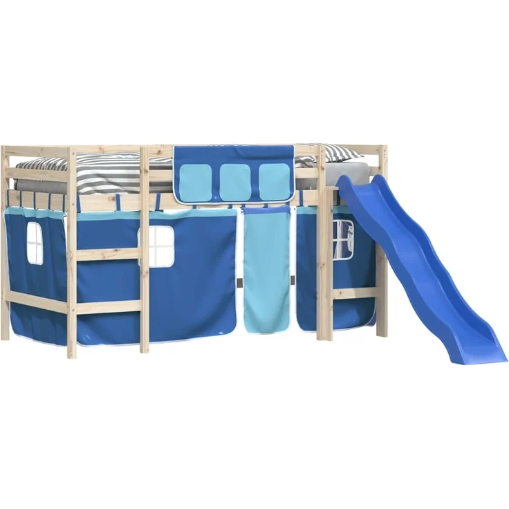 vidaXL Vorhänge für Hochbett Blau Polyester 835914 – Bild 3
