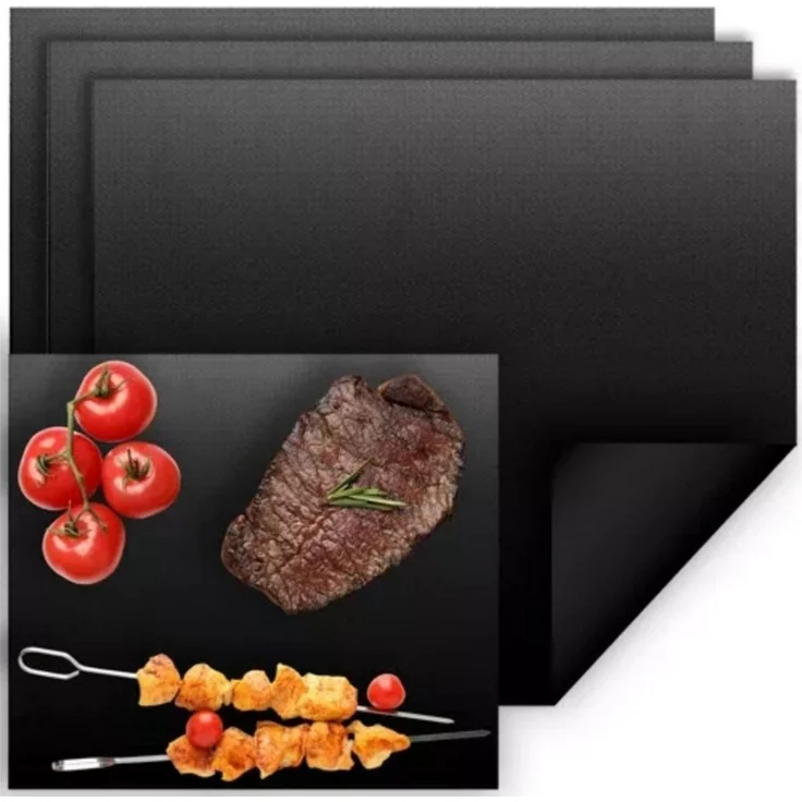 Ruhhy Grillplatte Ofenmatte Grillmatte (Spar-Set, 3-St, wiederverwendbar), temperaturbeständig -200 bis +260 °C und feuerfest – Bild 5