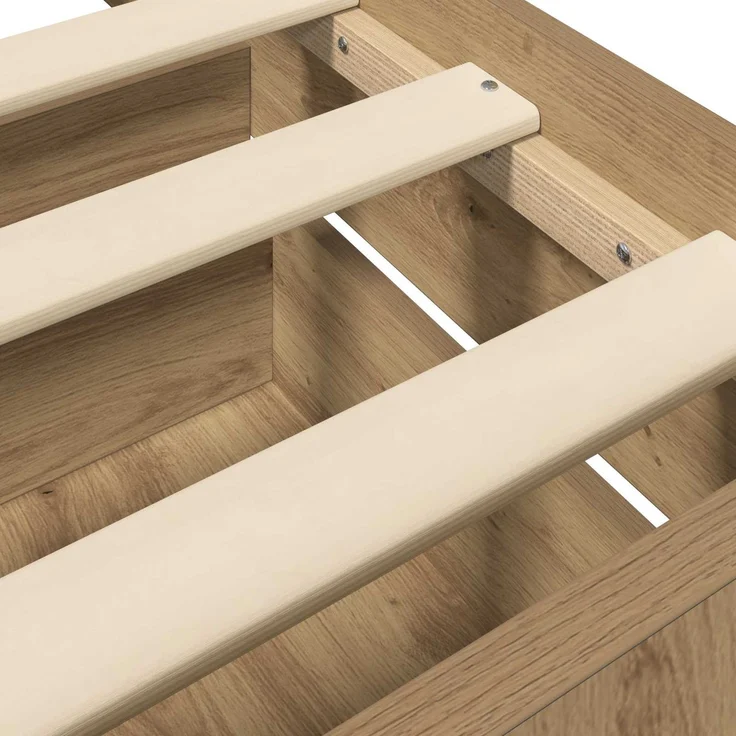 vidaXL Bettrahmen mit Schubladen Kunsthandwerk Eiche Holzwerkstoff 3429516 – Bild 7