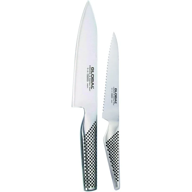 Global Messerset G-5814R: Fleischmesser + Brötchenmesser