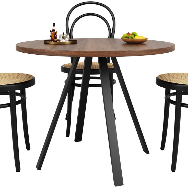 Quadratischer Esstisch 80×80 cm, MDF Tischplatte mit stabilen Metallbeinen, kompakter Küchentisch, Arbeits- und Studiertisch, multifunktional – Bild 8