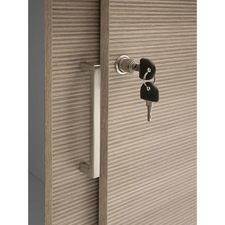 Schildmeyer Aktenschrank Metz 702095, abschließbar, anthrazit/Canello Eiche Dekor, 80 x 38,2 x 150 cm – Bild 5