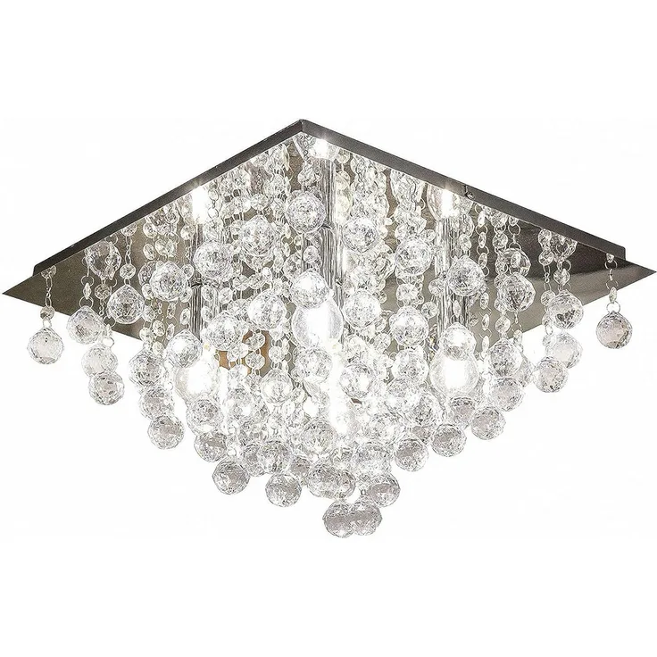 Kronleuchte CRIS 10152 Ø42CM Chrom pol, klar mit Besätzen