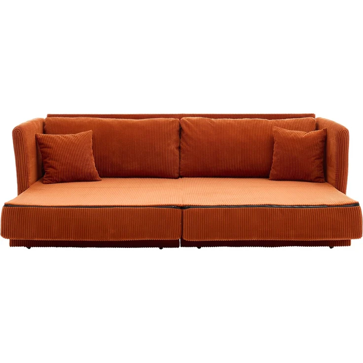 ZUBALIYA Schlafsofa 69.00x23.00 cm, mit Cordbezug, für Wohnzimmer und Apartments, mit stabilem Untergestell, Beige – Bild 19
