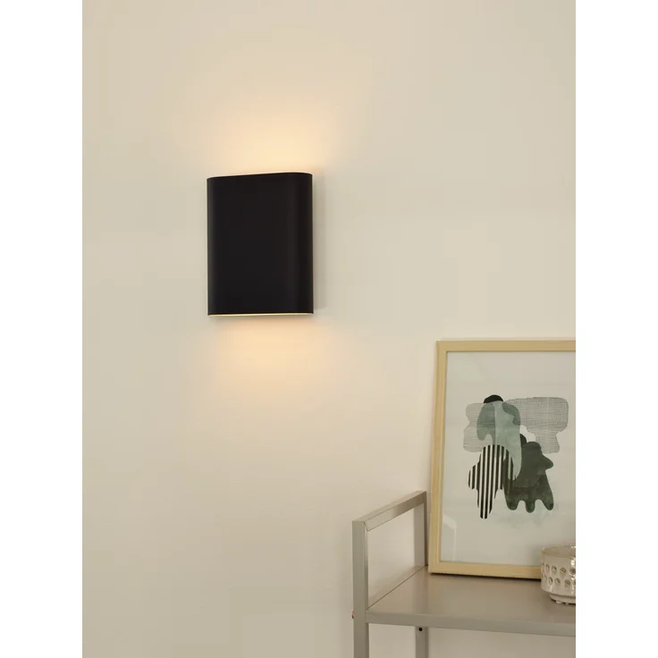 LUCiDE Wandleuchte OVALIS LBH 16x8x20 cm schwarz Wandlampe – Bild 3