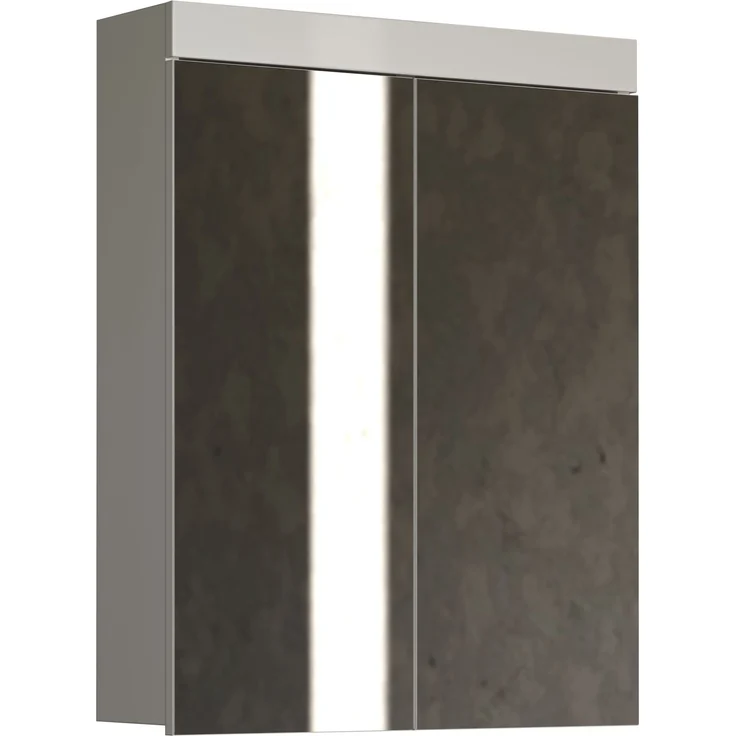 Trendteam 'Amanda' Spiegelschrank, Holz, 77 x 17 x 60 cm, Weiß Hochglanz – Bild 2