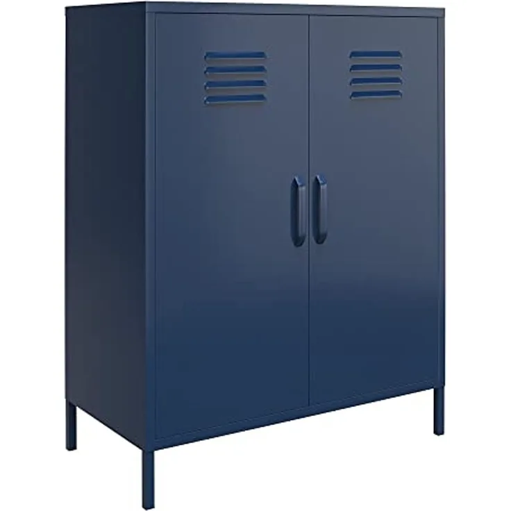 loft24 Mehrzweckschrank Bradford Spind Schrank aus Metall, 2 Türen