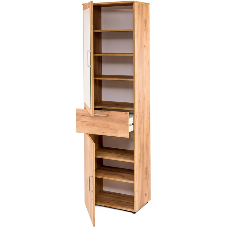 Garderobenschrank >8871-79< in Wotaneiche, Holzwerkstoff - 50x195x32cm (BxHxT) – Bild 2