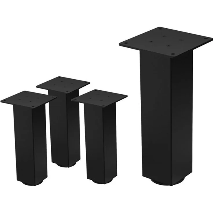 ML-DESIGN Tischbein 4er Set Tischkufen I-Design Möbelfüße und Tischgestell aus Stahl, 4er Set Bankkufen 30cm Schwarz glänzend Möbelbeine – Bild 4