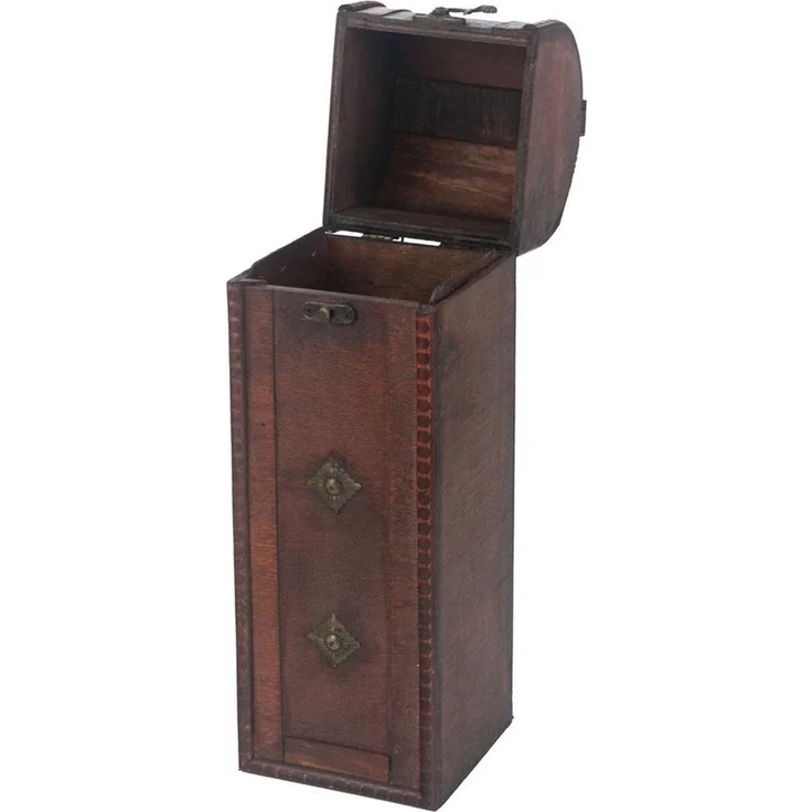 HMF Geschenkbox Vintage Weinbox, Geschenkkiste für besondere Anlässe, Deko Geschenk aus Holz für 1 Weinflasche, Hochformat, Italien – Bild 3