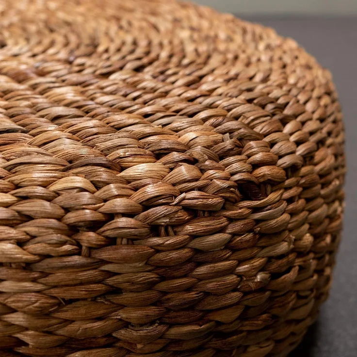 wohnfreuden Hocker Sitz-Pouf Bruno 55 cm aus Wasserhyazinthe natur, 30739 – Bild 4