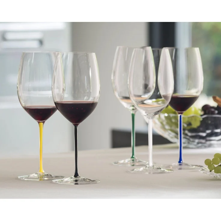 RIEDEL 4900/0B FATTO A MANO Cabernet / Merlot Weinglas - Stiel SCHWARZ – Bild 6