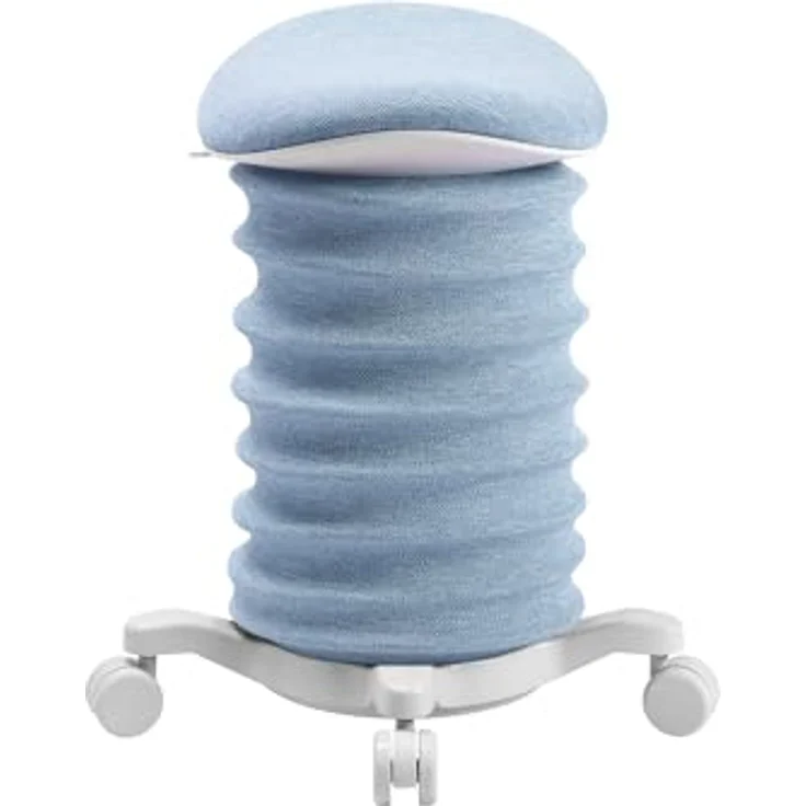 TOPSTAR Sitness 4D mit Rollen AGR-Zertifiziert Dynamischer Sitzhocker Papyrus - hellblau, ergonomischer Bürohocker - höhenverstellbar - stärkt den Rücken - entlastet die Bandscheiben – Bild 3
