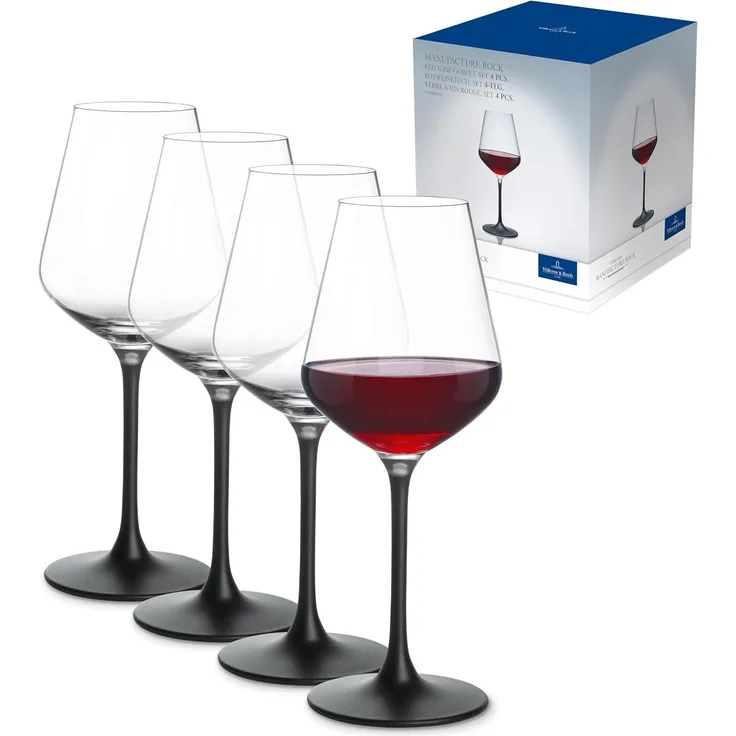 Villeroy & Boch Manufacture Rock Rotweinkelch 470 ml 4er Set