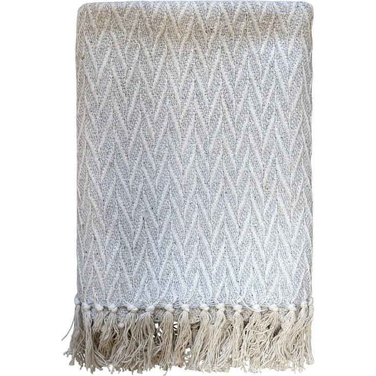 Chic Antique - Decke Plaid Kuscheldecke Wohndecke 150x130cm Muster Grau 16095525 – Bild 1