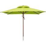 Ohne Teleskop | Apfelgrün / Limette - anndora Sonnenschirm Gartenschirm 3x3 m eckig Apfelgrün Winddach UV-Schutz