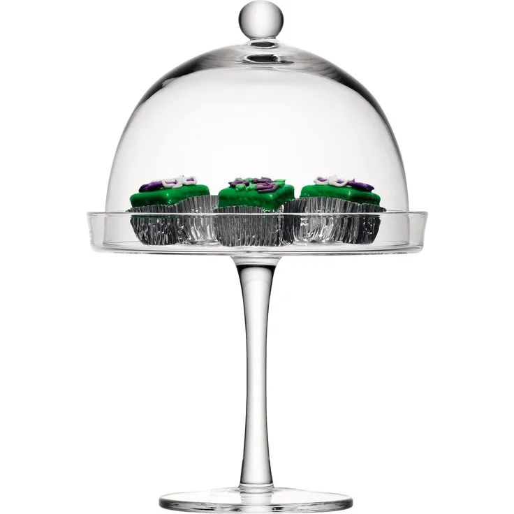 LSA International Vienna Kuchen Ständer und Cover, klar, farblos, 23 cm