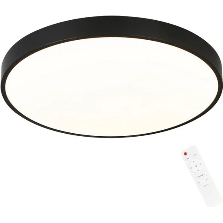 Nettlife LED Panel Dimmbare Deckenleuchte 37cm Schwarz, Dimmbar mit Fernbedienung, LED fest integriert, Warmweiß Neutralweiß Kaltweiß, für Küche – Bild 4