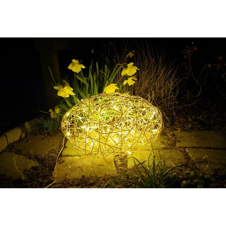 LED-3D-Stein "Galax Stone", Gold, Alu, 30x55 cm