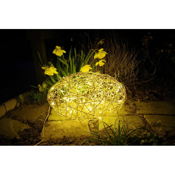 LED-3D-Stein "Galax Stone", Gold, Alu, 30x55 cm