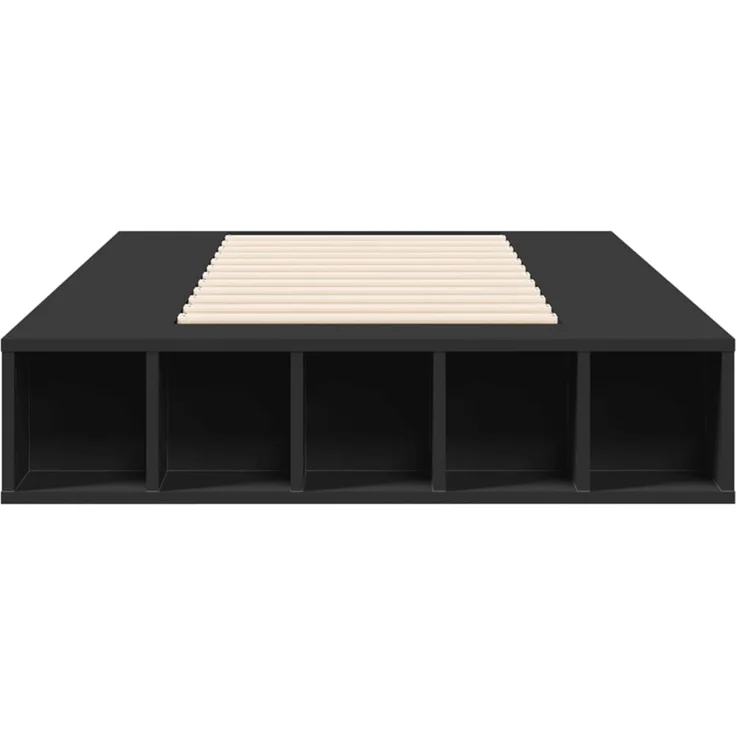 vidaXL Bettgestell Schwarz 90x200 cm Holzwerkstoff 3280518 – Bild 4