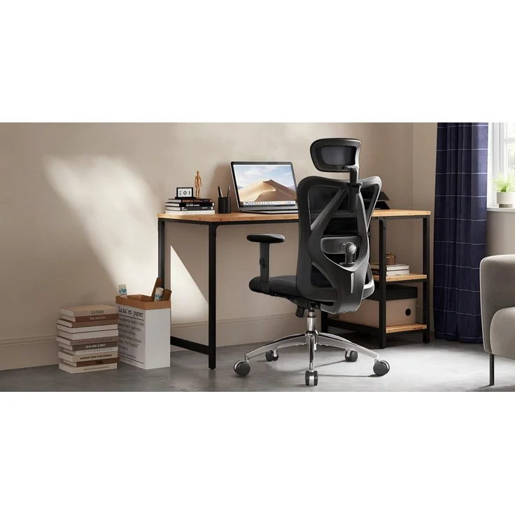 Sihoo Ergonomischer Stuhl M18, 130 x 74 cm, in Schwarz – Bild 6