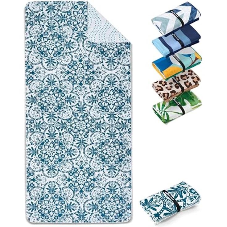 Fit-Flip Strandtuch XXL, Mikrofaser Handtuch 200x90cm, leicht, schnelltrocknend, 100% recyceltes Material, sandfrei und schmutzabweisend – Bild 1