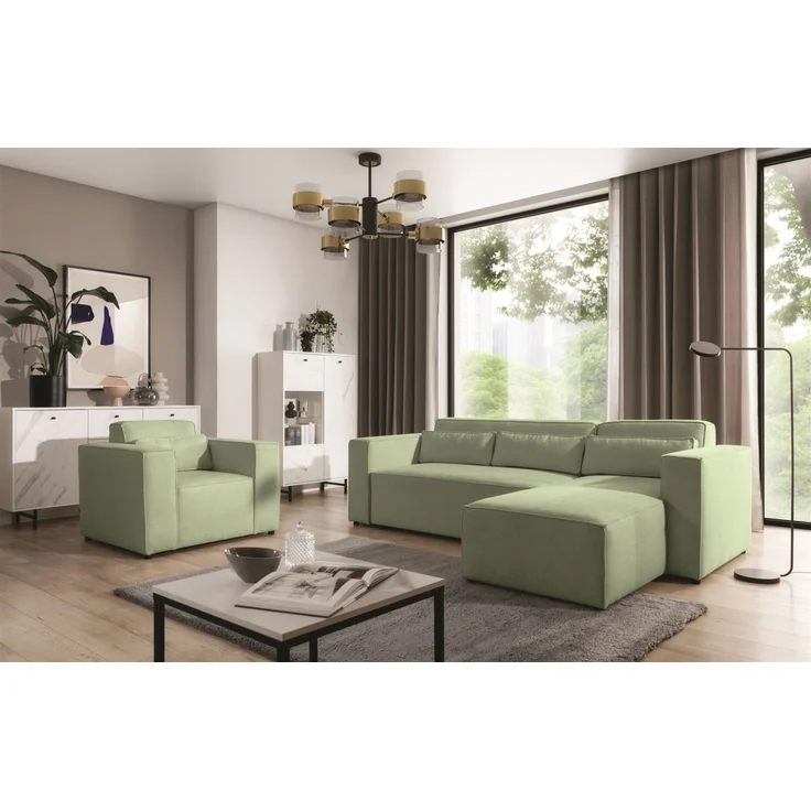 Sessel Designersessel WALDO in Stoff Brooklyn Hellgrün – Bild 3