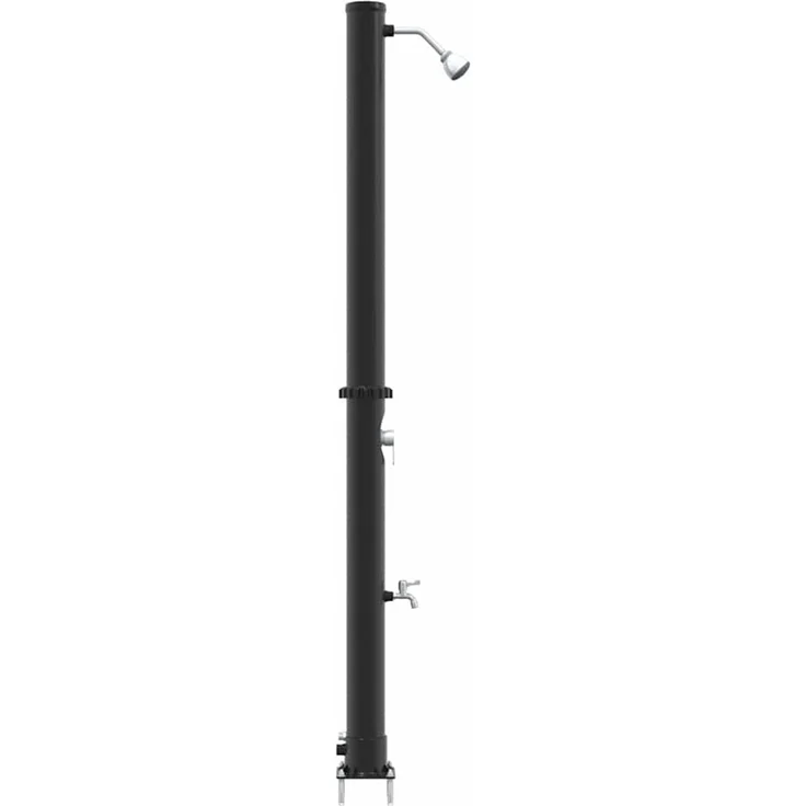 vidaXL Außen Solardusche Schwarz 217 cm PVC und Aluminium 42003408 – Bild 1