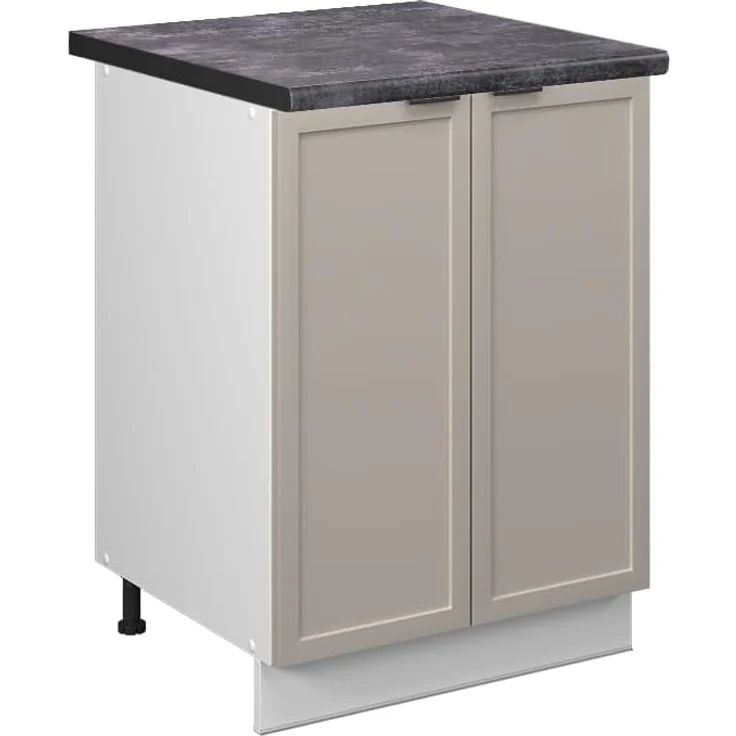 Küchenunterschrank Fame-Line GrauBeige 60 cm , AP Anthrazit Vicco – Bild 1