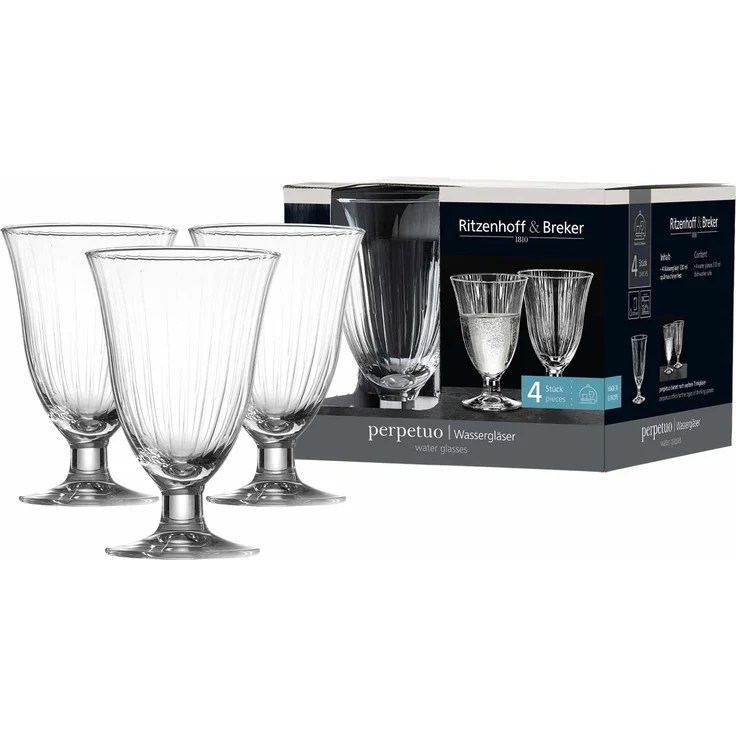 Ritzenhoff & Breker Perpetuo Wasserglas 330 ml 4er Set – Bild 1