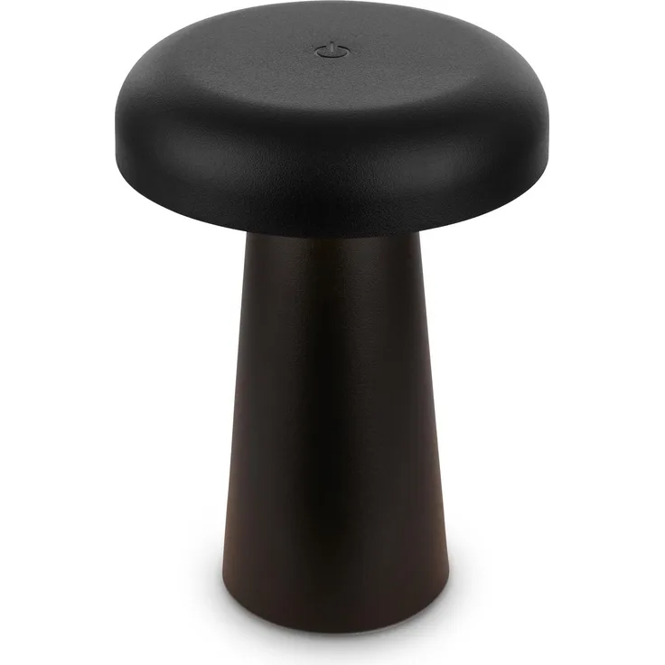 BRILONER - LED Tischlampe kabellos IP44 mit Touch, dimmbar, warmweißes Licht, Akku Tischleuchte, Nachttischlampe, Leselampe, LED Lampe, Outdoor, Touchlampe, Tischlampe Akku, 12x17 cm, Schwarz