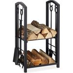 Kaminholzregal mit Besteck 10028783