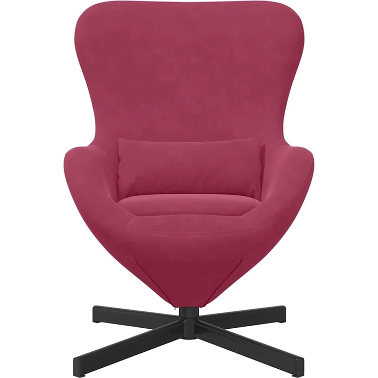 vidaXL Eiersessel Weinrot 63 x 73 x 90 cm Samt 42002761 – Bild 3