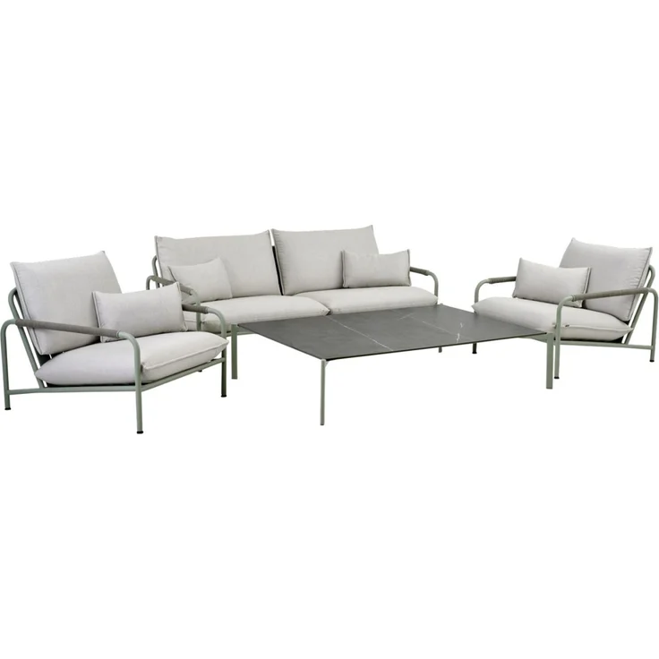 Gartensofa Lerberget von Brafab aus Aluminium und Acryl-Stoff, modern, grün, inkl. Kissen, 2-3 Sitzplätze – Bild 2
