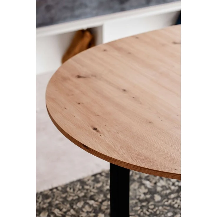 Newroom Esstisch Schwarz 100 cm, ausziehbar bis 140cm Weiß Küchentisch Speisetisch – Bild 4