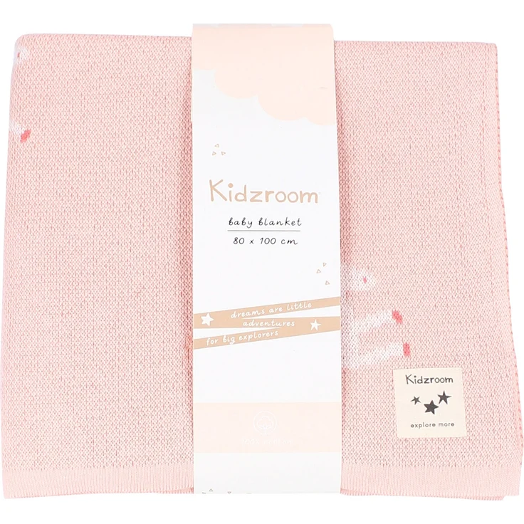 Kidzroom Babydecke 100x80 cm – Kuscheldecke aus Baumwolle mit Charlie dem Fuchs – Bild 4